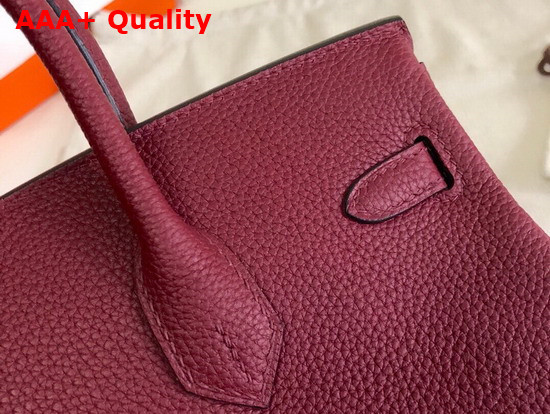 Hermes Birkin 35 Bordeaux Togo Calfskin Hand Stitching Replica