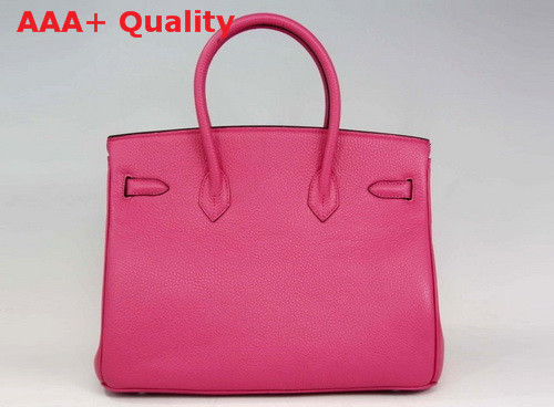 Hermes Birkin 35 Fuchsia Togo Leather With Silver Replica