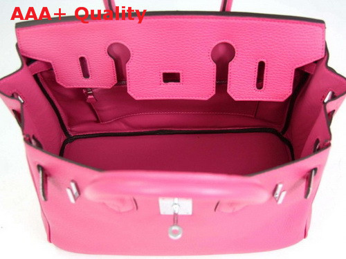 Hermes Birkin 35 Fuchsia Togo Leather With Silver Replica