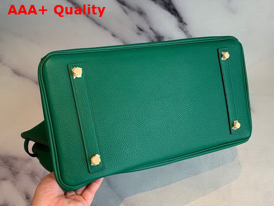 Hermes Birkin 35 Green Togo Calfskin Hand Stitching Replica