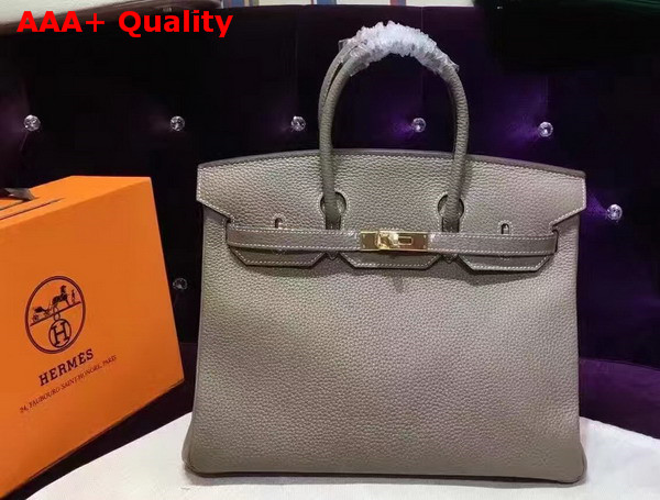 Hermes Birkin 35 Grey Togo Leather Gold Hardware Replica