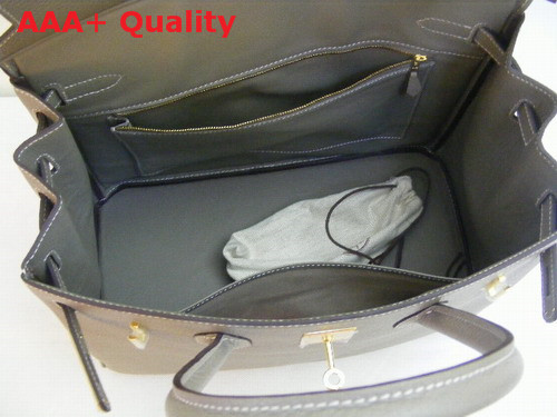 Hermes Birkin 35 Grey Togo Leather With Gold Replica