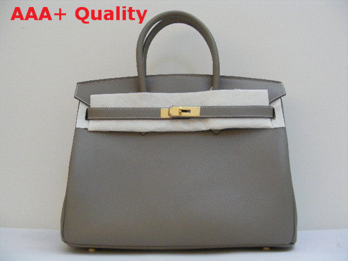 Hermes Birkin 35 Grey Togo Leather With Gold Replica