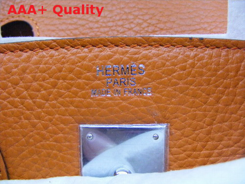 Hermes Birkin 35 in Orange Togo Leather With Silver Replica