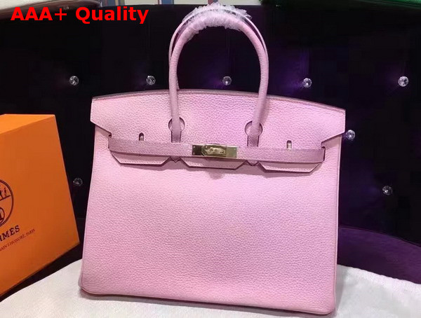 Hermes Birkin 35 Pink Togo Leather Gold Hardware Replica