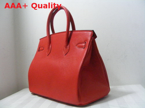 Hermes Birkin 35 Red Togo Leather With Silver Replica