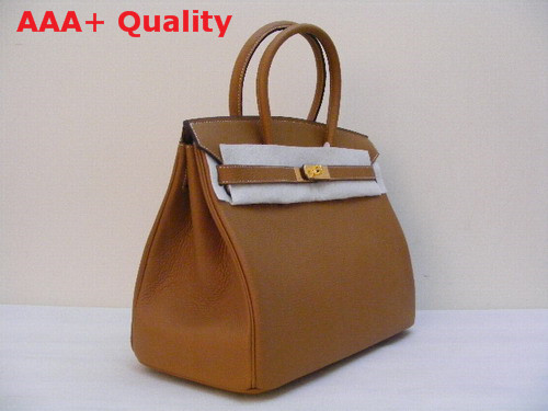 Hermes Birkin 35 Tan Togo Leather With Gold Replica