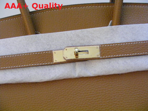 Hermes Birkin 35 Tan Togo Leather With Gold Replica