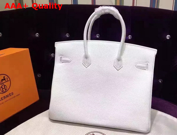 Hermes Birkin 35 White Togo Leather Gold Hardware Replica