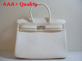 Hermes Fake Hermes Birkin 35 White Togo Leather With Silver Replica