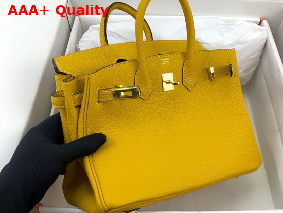 Hermes Birkin 35 Yellow Togo Calfskin Hand Stitching Replica