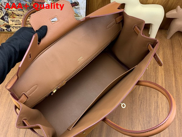 Hermes Birkin 40 Brown Suede and Swift Calfskin Replica