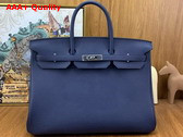 Hermes Birkin 40 in Sapphire Blue Togo Leather Replica