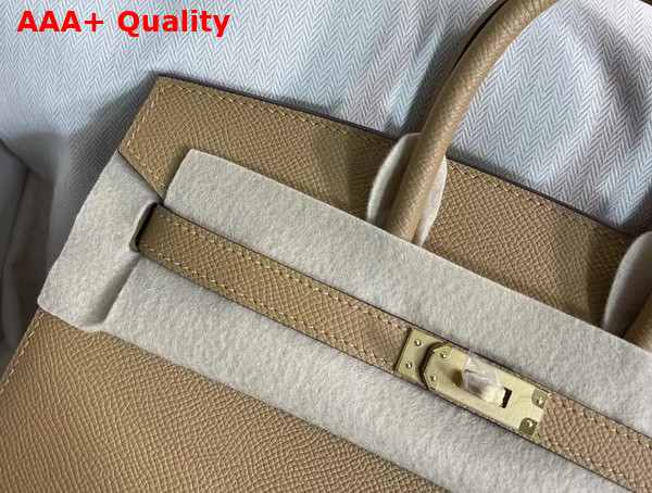 Hermes Birkin Sellier 25 Bag in Beige Epsom Calfskin Replica