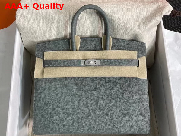 Hermes Birkin Sellier 25 Bag in Light Blue Epsom Calfskin Replica