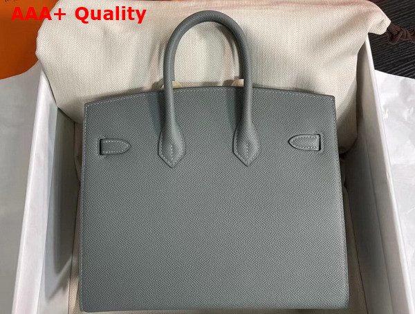 Hermes Birkin Sellier 25 Bag in Light Blue Epsom Calfskin Replica