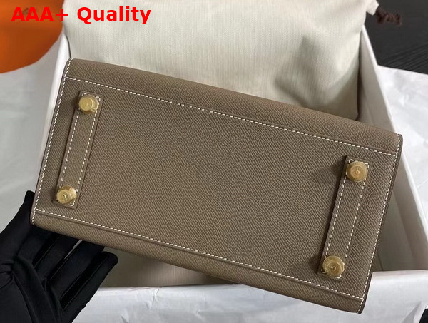 Hermes Birkin Sellier 25 Bag in Taupe Epsom Calfskin Replica