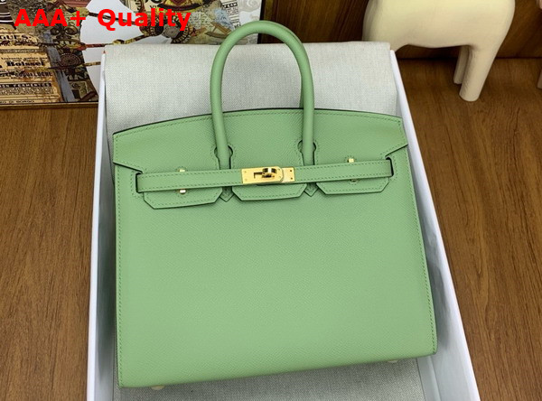 Hermes Birkin Sellier 25 in Avocado Green Epsom Calfskin Replica