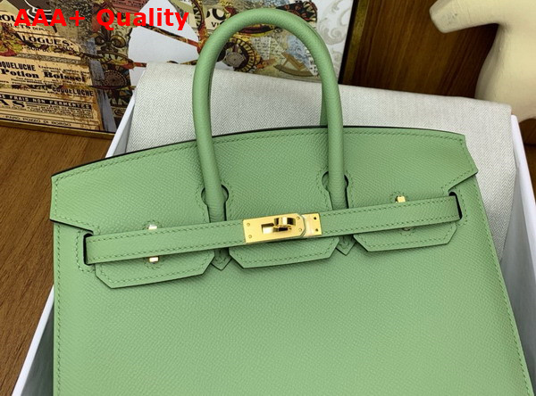 Hermes Birkin Sellier 25 in Avocado Green Epsom Calfskin Replica