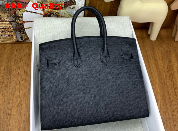 Hermes Birkin Sellier 25 in Black Epsom Calfskin Replica