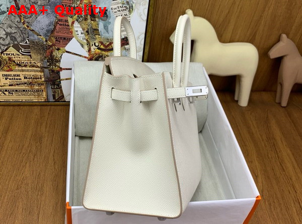 Hermes Birkin Sellier 25 in Blanc Epsom Calfskin Replica