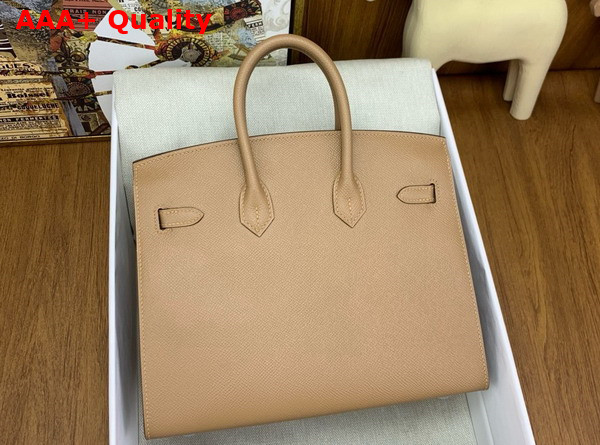 Hermes Birkin Sellier 25 in Oat Milk Epsom Calfskin Replica