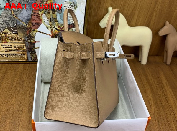 Hermes Birkin Sellier 25 in Oat Milk Epsom Calfskin Replica