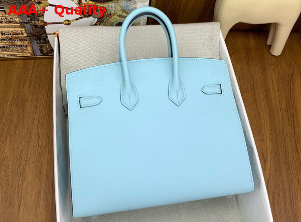 Hermes Birkin Sellier 25 in Pale Blue Epsom Calfskin Replica