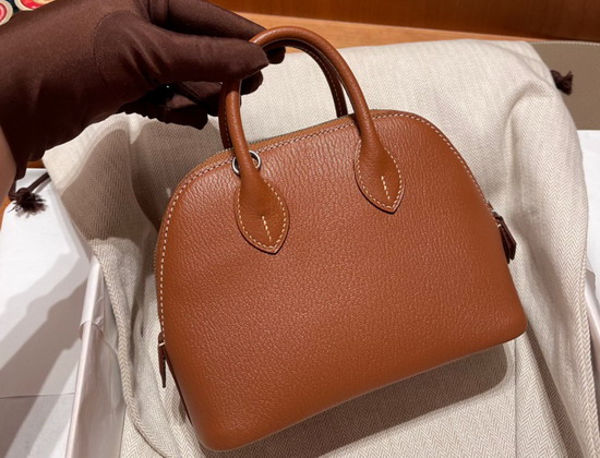 Hermes Bolide 18 Brown Goatskin Replica