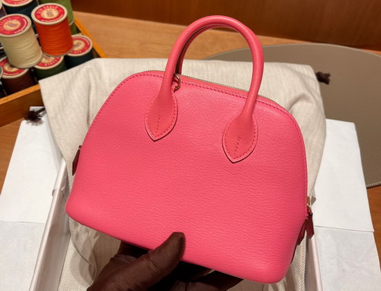 Hermes Bolide 18 Rose Goatskin Replica