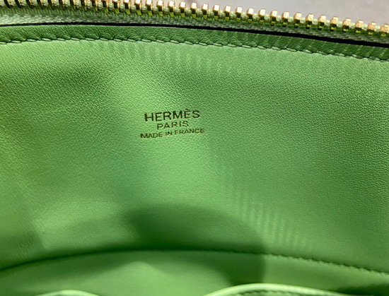 Hermes Bolide 27 Green Epsom Leather Hand Stitching Replica