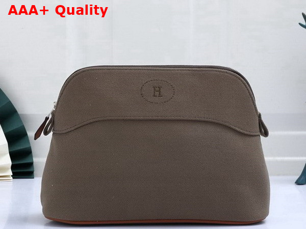 Hermes Bolide Case Medium Model Taupe Canvas Replica