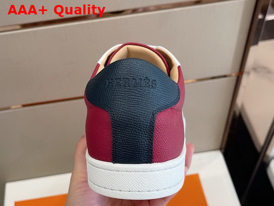 Hermes Boomerang Sneaker Bordeaux and Black Epsom Calfskin Replica