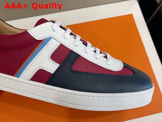 Hermes Boomerang Sneaker Bordeaux and Black Epsom Calfskin Replica