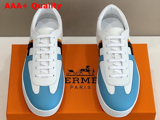 Hermes Boomerang Sneaker Multicolore Bleu Allure Epsom Calfskin Replica