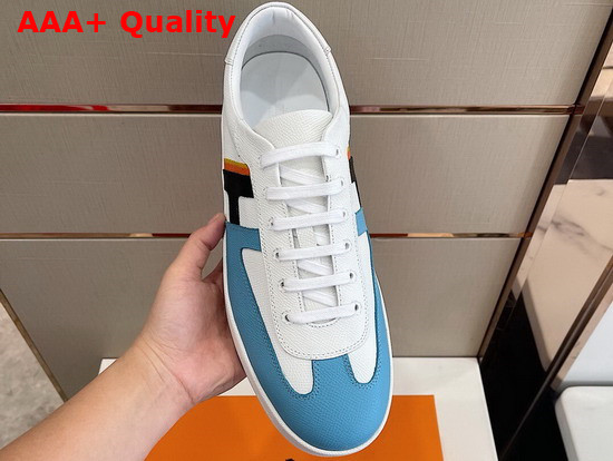 Hermes Boomerang Sneaker Multicolore Bleu Allure Epsom Calfskin Replica