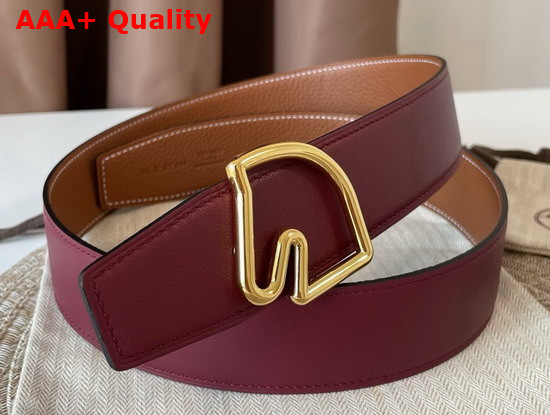 Hermes Boucle De Ceinture Tete De Cheval Cuir de Ceinture Reversible 38mm Belt Rouge H Gold Replica