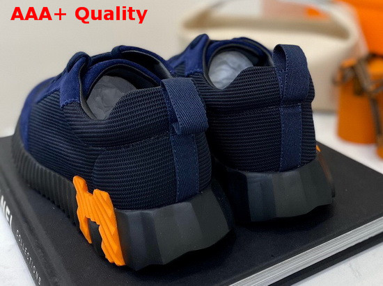 Hermes Bouncing Sneaker in Blue Technical Canvas Replica