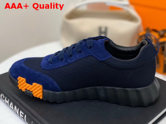 Hermes Bouncing Sneaker in Blue Technical Canvas Replica