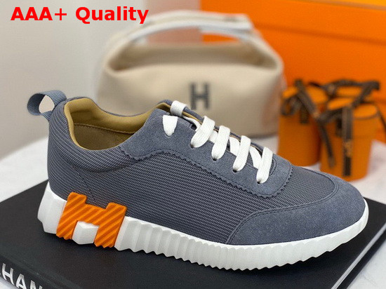 Hermes Bouncing Sneaker in Grey Technical Canvas Replica