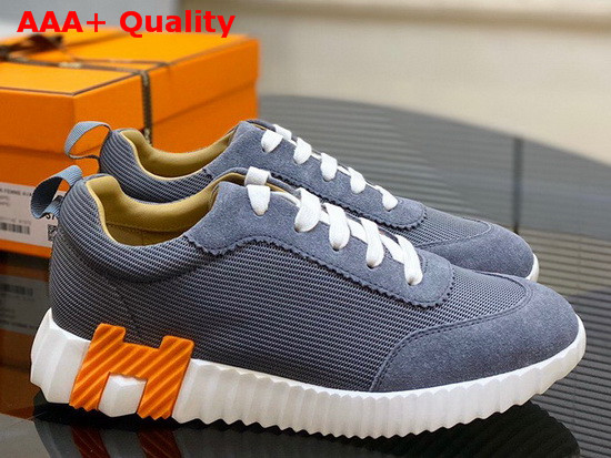 Hermes Bouncing Sneaker in Grey Technical Canvas Replica