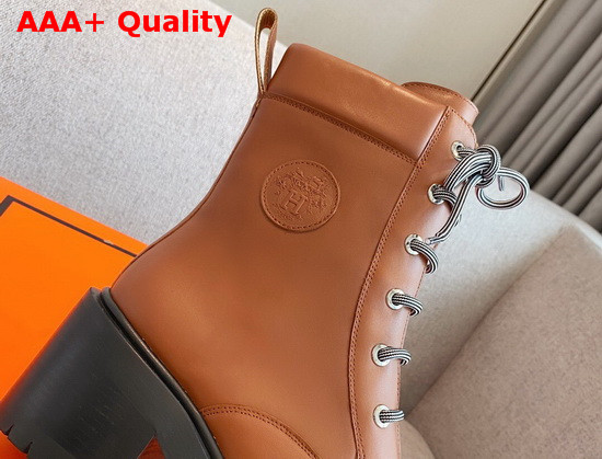 Hermes Bridge Ankle Boot in Natural Calfskin Replica