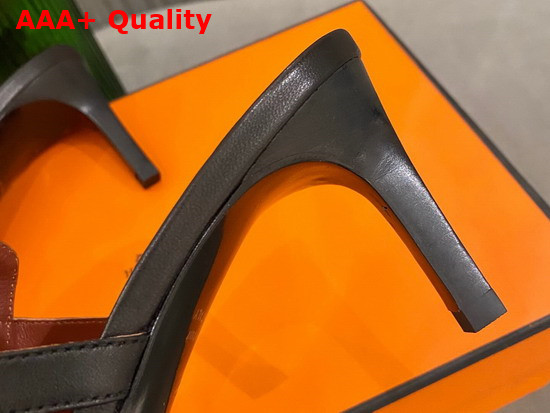 Hermes Candy Sandal High Heel Noir Calfskin Replica