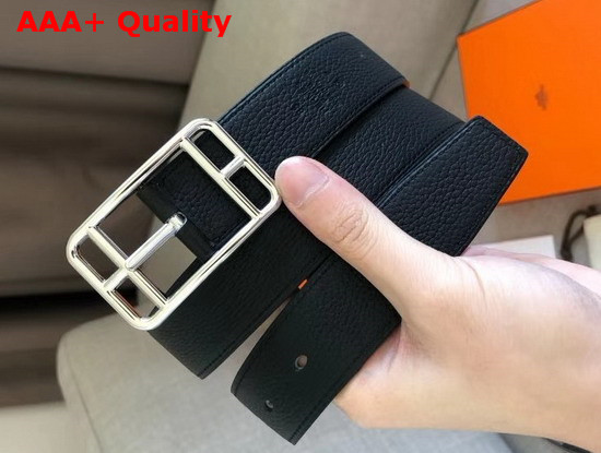 Hermes Cape Cod 32 Reversible Belt in Black Box and Togo Calfskin Replica