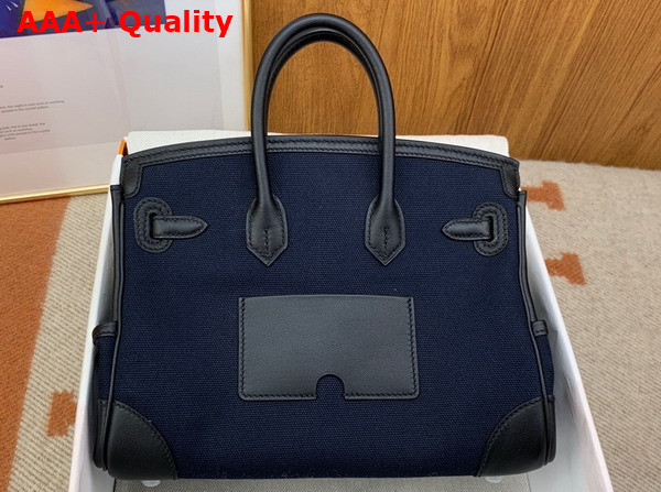 Hermes Cargo Birkin 25 Navy Blue Canvas and Swift Calfskin Replica