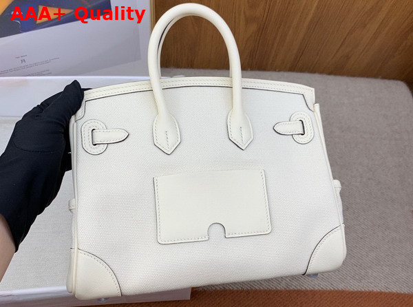 Hermes Cargo Birkin 25 White Canvas and Swift Calfskin Replica