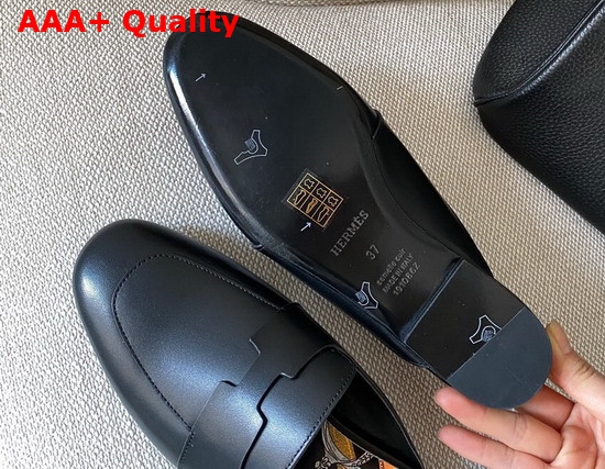 Hermes Catena Mule in Noir Replica