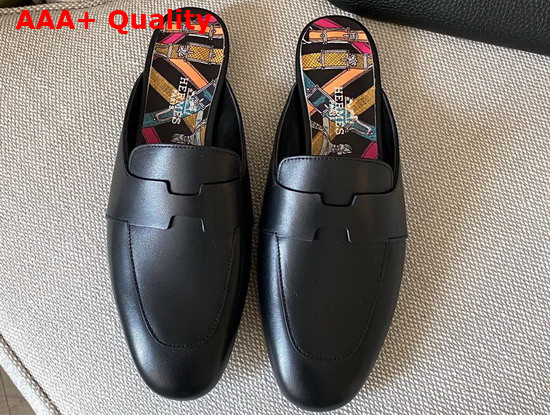 Hermes Catena Mule in Noir Replica