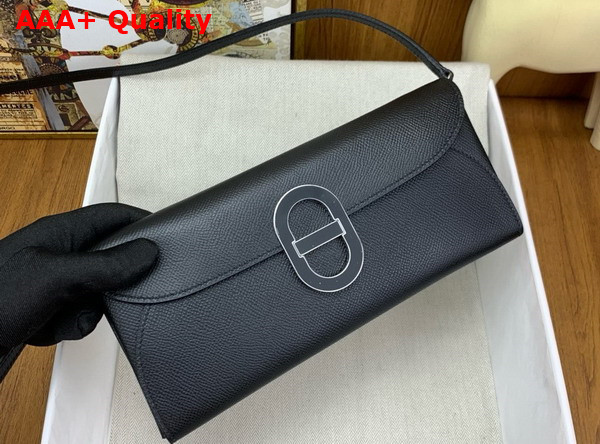 Hermes Chaine d Ancre To Go Wallet in All Black Epsom Calfskin Replica