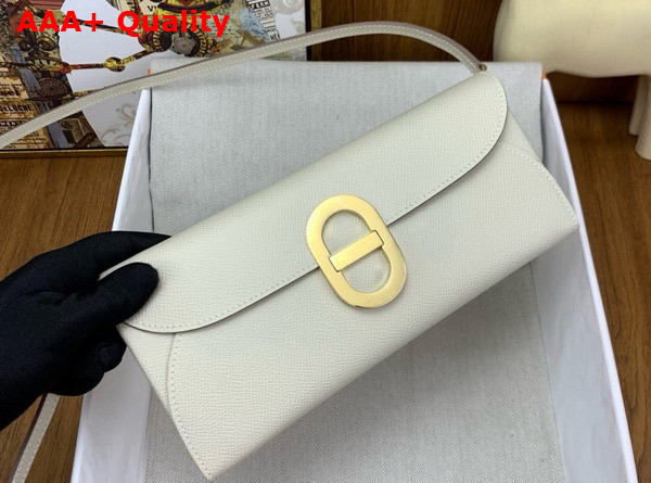 Hermes Chaine d Ancre To Go Wallet in Milk White Epsom Calfskin Replica